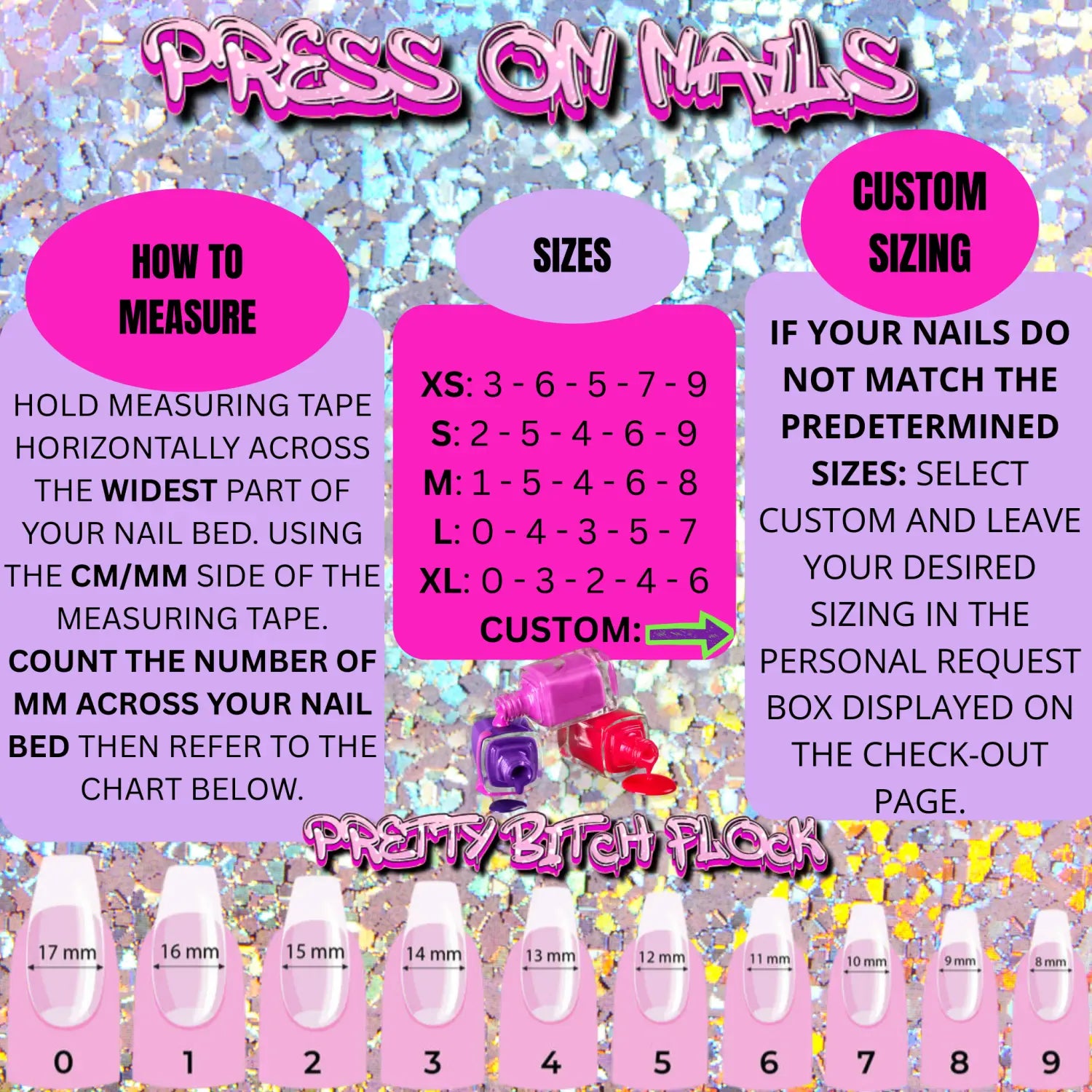 Candy Sprinkle Neon Press On Nails – Extra Long Sweet Set
