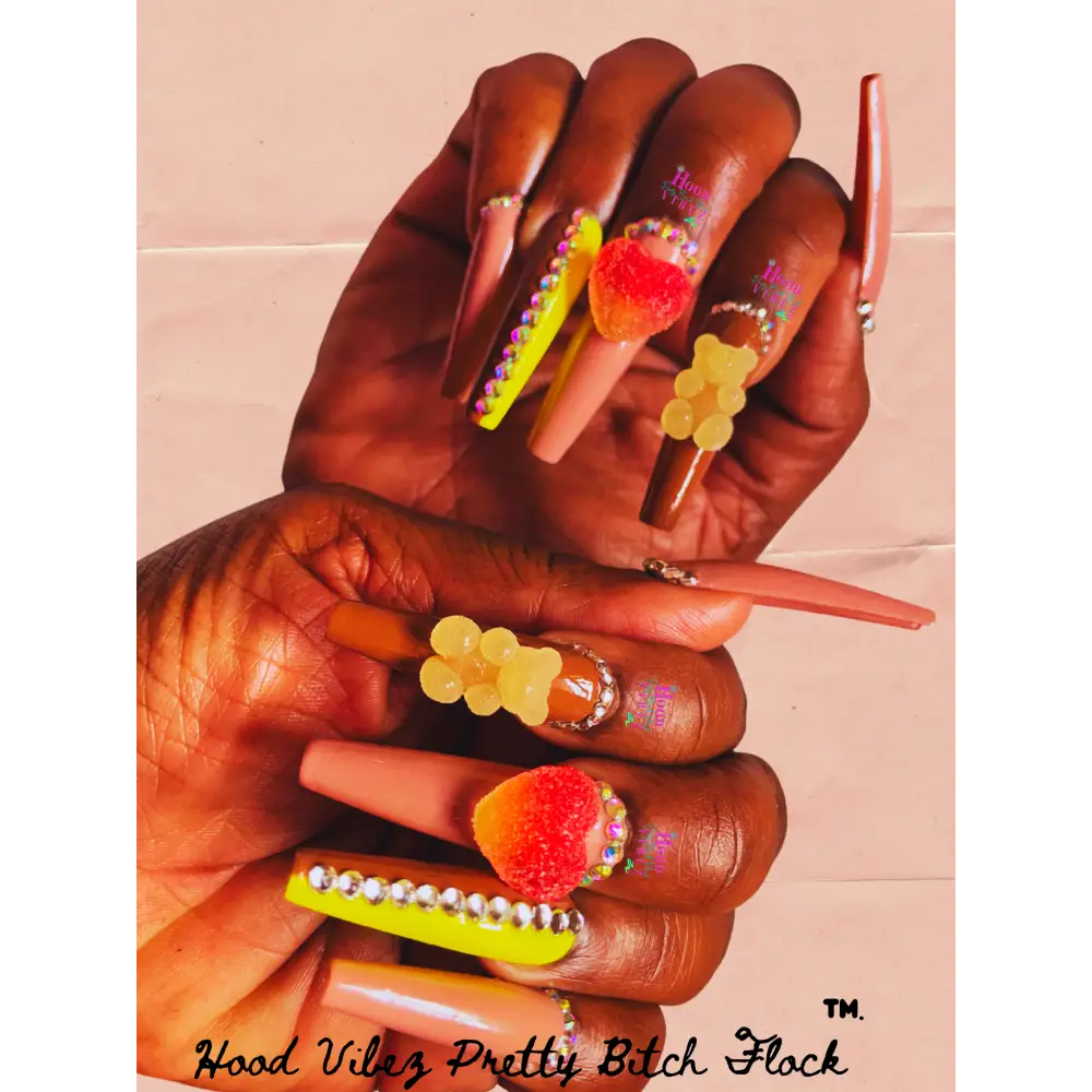 neutral tone press on nails