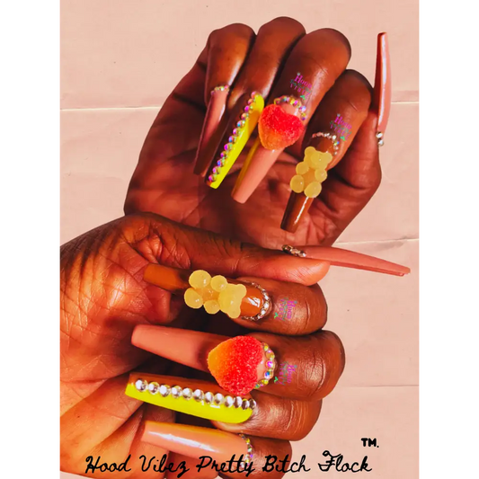 neutral tone press on nails