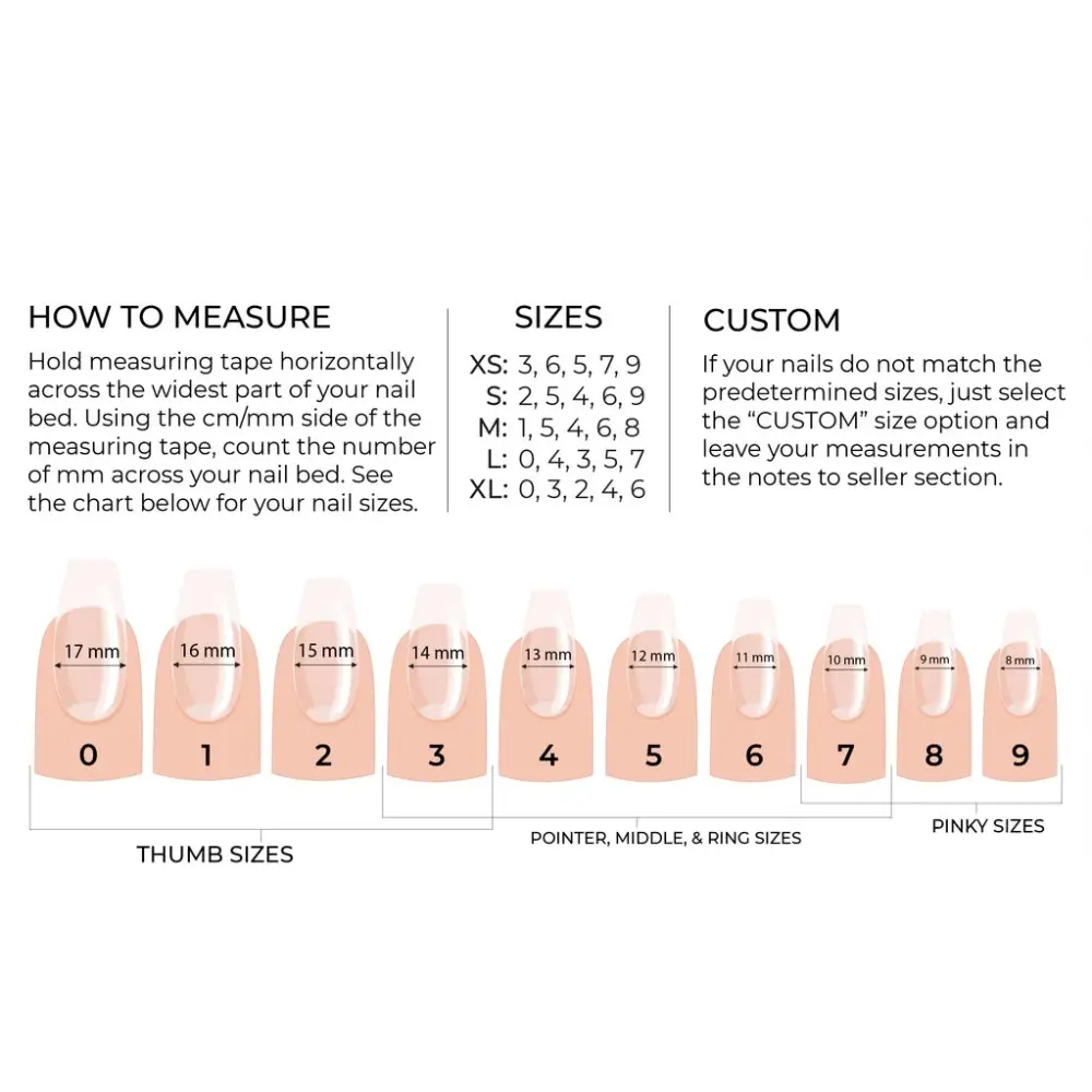 Long Square Chaotic Press On Nails - Press On Nails