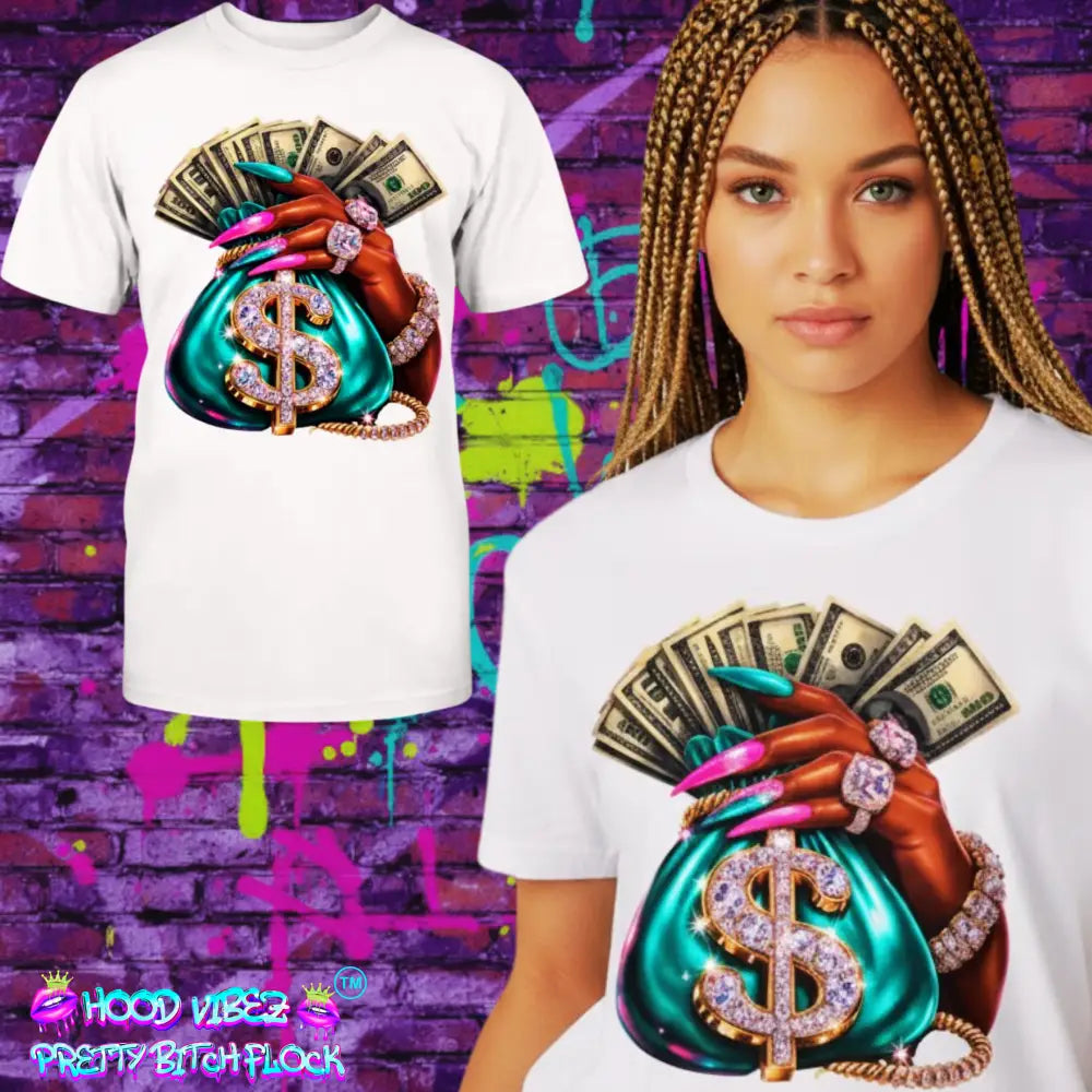Money Bag Drip™ Graphic Tee | Pretty & Paid Streetwear Statement Shirt - Apparel