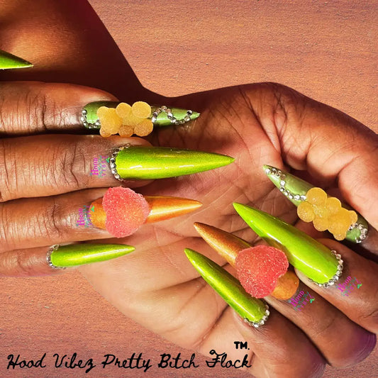 Nigerian Queen Long Stiletto Press On Nails - Press On Nails